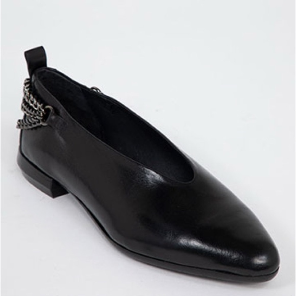 Homers Baby Flat with Chain Superluxe Black Patent Leather Shoes Size 7 - Picture 2 of 12